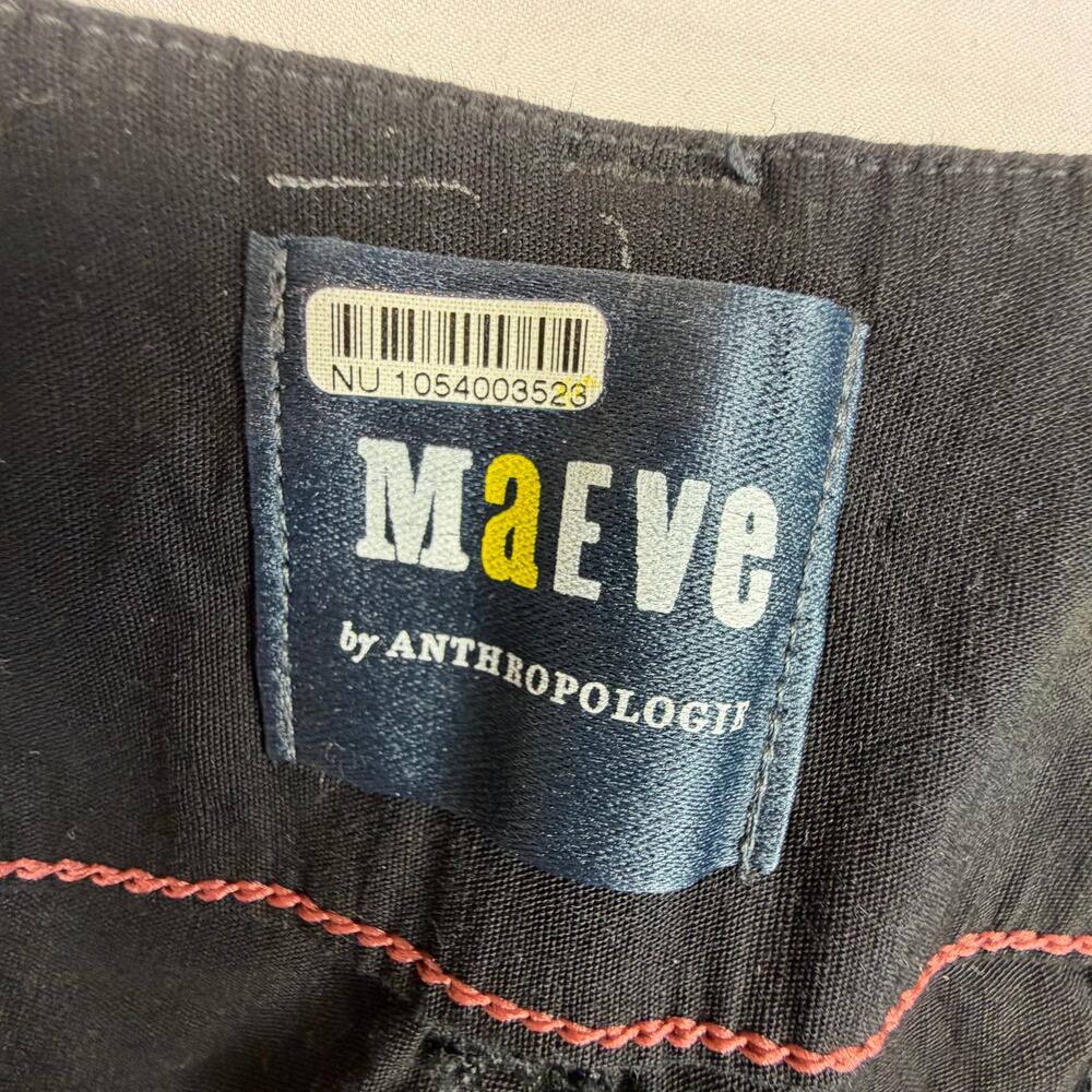 Anthropologie Maeve The Colette Cropped Wide Leg Pants Black Trousers Size 28 - Picture 3 of 10